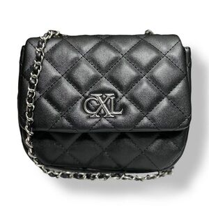 CXL Christian Lacroix Black Quilted Flap Chain Shoulder Bag MSRP $88